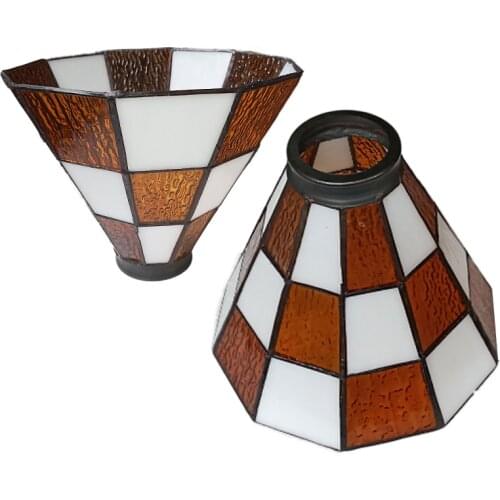 2-Pack Tiffany Style Glass Lampshade 1-5/8-inch fitter for Wall Sconce and Pendant Chandelier Light