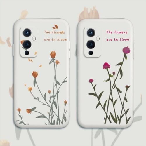 Bright Roses Phone Case For Oneplus 9 9pro 9r 8t 8 8pro 7pro 7 7t 7tpro Liquid Silicone Cover