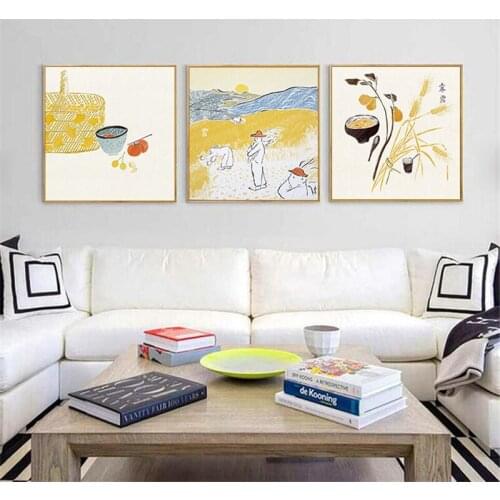 YongHe Home Decorative Spray Oil Painting Cold dew Customizable Composition Poster Wall Pictures For Decorate Living Room