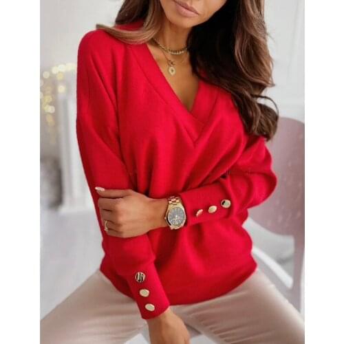 Women Clothing Autumn Spring Women Basic T Shirt 2021 Fashion Long Sleeve V-neck Casual Solid Color Skinny Tops Ladies T-shirts