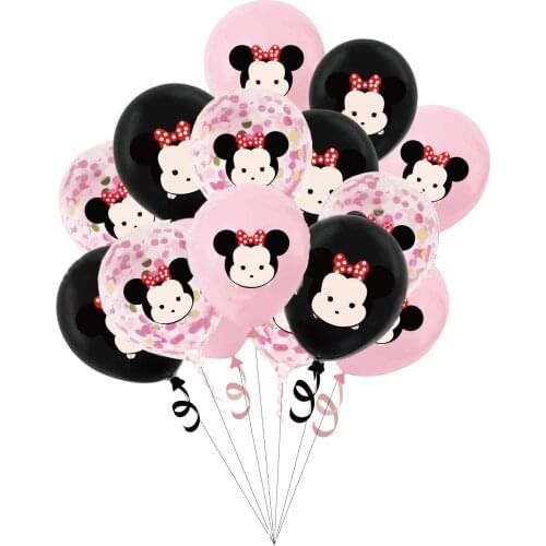 1Set Minnie Latex balloon Mickey Mouse Birthday Party Decorations Baby Shower Girl Balloon Kids Toy Air Globos