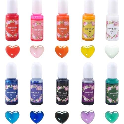 10 Colors Epoxy UV Resin Diffusion Pigment Liquid Coloring Colorant Dye Ink For Resin Jewelry Making Crafts Art Handmade DIY