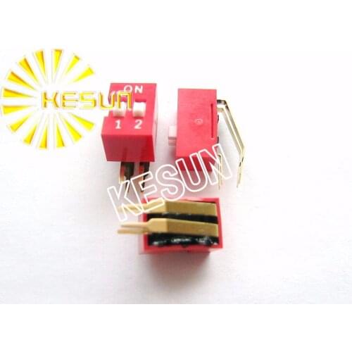 100% Original DA-02 2P 2.54mm SPST Right Angle DIP Switch DA-02-V x 100PCS