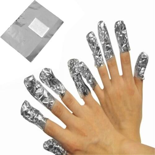 100Pcs/set Nail Removal Wraps Aluminium Foil Nail Art Soak Off Acrylic Nail Polish Remover Makeup Tool Beauty