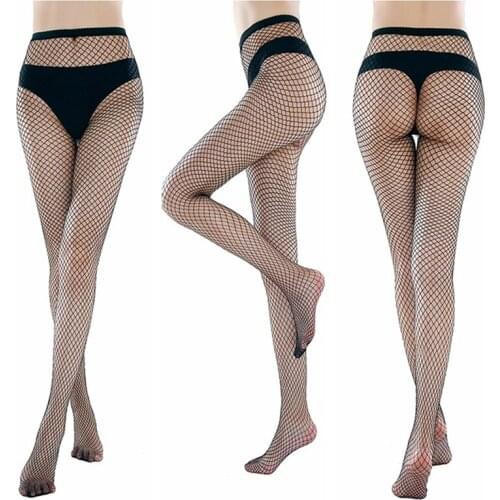 2021 Sexy Fishnet Stockings Women Mesh Stocking Sexy Pantyhose Nylon Tights Ladies Black Long Stockings Over The Knee Socks