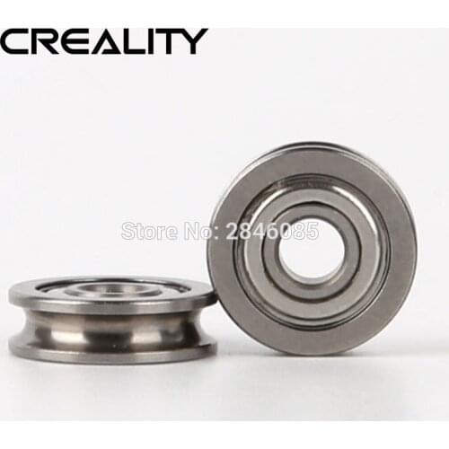 4pcs U Groove Guide Wheel Pulley Bearing U624ZZ Stainless Steel 624U 4*13*4MM for CREALITY Ender-3 CR-10 Extruder Accessories