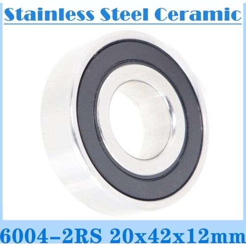 Bearings 6004 ( 1 PC ) 20*42*12 mm Bicycle Hub Wheel Hybrid 440C Stainless Steel Rings With Si3N4 Ceramic Balls Bearing S6004