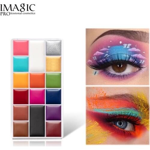 IMAGIC 12 Colors Face Body Painting Oil Safe Kids Flash Tattoo Painting Art Halloween Party Makeup Fancy Dress Beauty Cosmetics