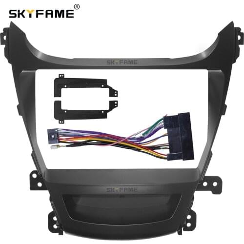 SKYFAME Car Frame Cable For HYUNDAI Elantra Avante 2014-2016 Screen Audio Dash Panel Frame Fascia
