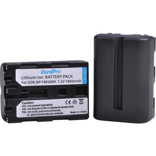 DuraPro 3pc 1800mAH NP-FM500H NP FM500H Rechargeable Camera Battery For Sony A57 A65 A77 A99 A350 A550 A580 A900