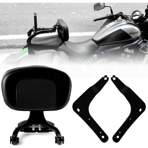 Gloss Black Fixed Mount&Multi Purpose Adjustable Driver Passenger Backrest For Kawasaki Vulcan S EN 650 VN650 15 16 17-19 Models