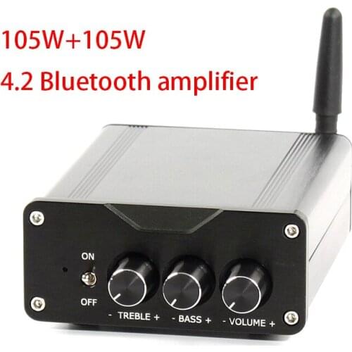DC18~30V 105W+105W 4.2 Bluetooth Amplifier TPA3221 2.0 Class D Digital Power Amplifier with NE5532 Operational Amplifier