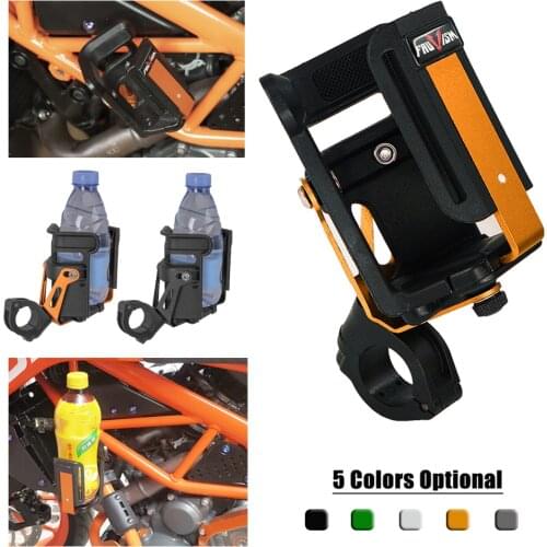 Motorcycle Crash Bar Water Drink Cup Bottle Rack Holder Mount For Duke 390 125 For Honda CRF1000L CRF1100L For Yamaha MT09 MT07