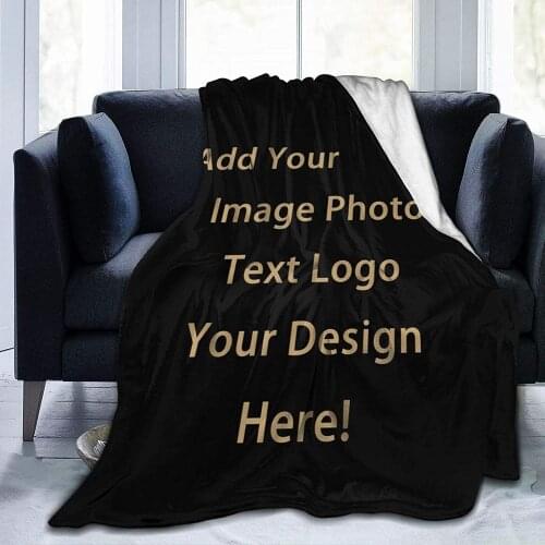 Anti-Pilling Flannel Customized Blanket Personalized Gifts Custom Throw Blankets with Photo Text for Family Friends Teachers
