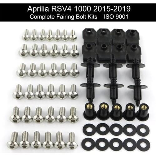 For Aprilia RSV4 1000 2015 2016 2017 2018 Complete Fairing Bolts Kit Stainless Steel Motorcycle Full Fairing Clips Nuts Screws