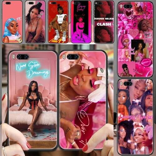 Summer Walker Girl Rapper Phone case For Xiaomi Mi Max Note 3 A2 A3 8 9 9T 10 Lite Pro Ultra black tpu hoesjes pretty shell art