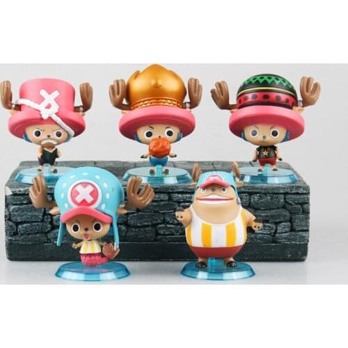 Hot-selling 5pcs/lot 7CM pvc Japanese anime figure one piece Tony Tony Chopper action figure collectible model toys brinquedos