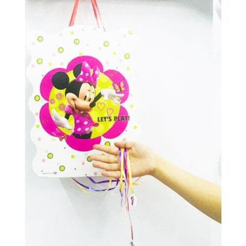1pc/set Micky Minnie Folding Pinata Kids Birthday Party Game Decoration Funny Girls Birthday Party Supplies Micky Minnie Pinata