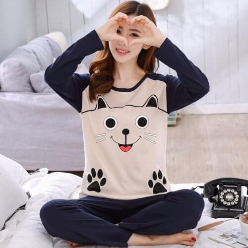 MJ Cute Pyjamas Women Pijamas Pijama Feminino Mujer Pyjama Femme Pigiama Donna Pijama Set Pajamas Night Suit Sleepwear Pyjamas