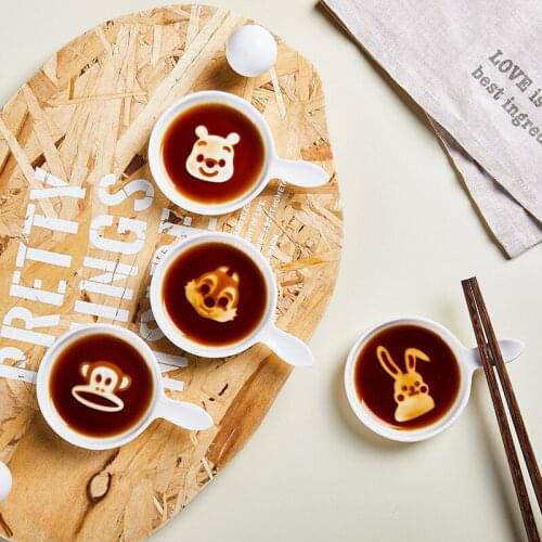 Cute Relief Saucer Mini Cartoon Ceramics Condiment Soy Dish Sauce Vinegar Jam Dishes Snack Plate Kitchen Small Plate Tableware