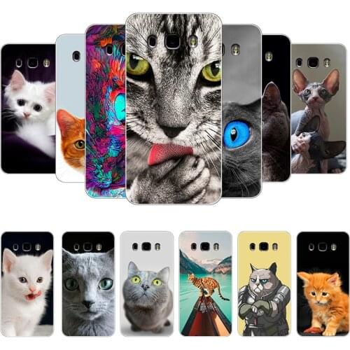 Fashion Cartoon Case For Samsung Galaxy J5 2015 2016 2017 Pro Cat Back Cover For Samsung Galaxy J5 Prime 2016 G570 back cover