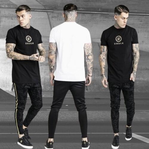 Короткий рукав Casual Men Short sleeve t shirt Fitness Slim Sports T-shirt Male Brand Gyms Tees Tops clothing Running T-shirt