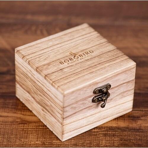 BOBO BIRD Men Watches Wood Square Case Watches Gifts Packaging Bamboo Round Boxes Jewelry Boxes