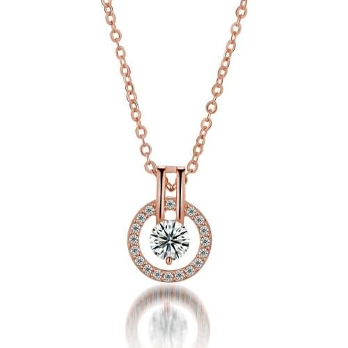 Cross-border Hot Sale Full Diamond Starry Sky Pendant Necklace, Lovers Eye Zircon Necklace Round Womens Pendant Fashion 2021