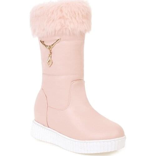 Institute of snow boots to female 40-2018 winter thick bottom 43 boots in the big code 181206