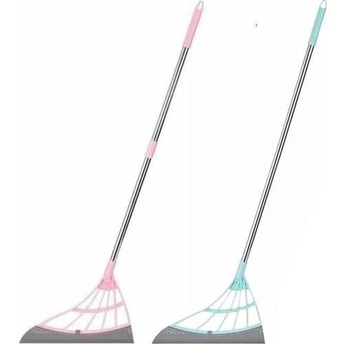 2-in-1 Sweeper Magic Broom Multifunctional Adjustable Wiping Sweeper Floor Squeegee Hair Remover Squeegee For Shower