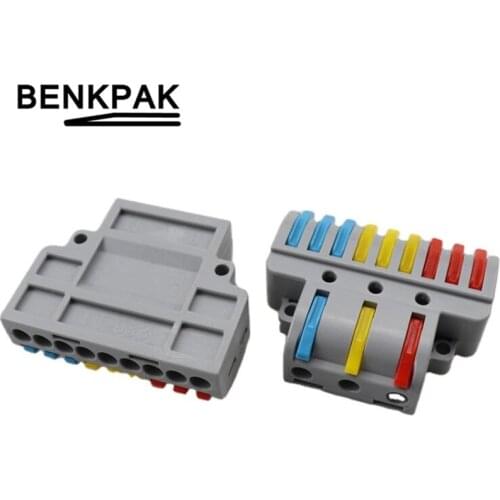Wire Connector 3 In 9 Out Wire Splitter Terminal LT-933 Compact Wiring Cable Connector Push-in Conductor
