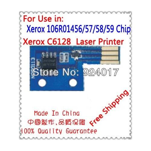 Compatible Xerox 6128 6128MFP Color Printer Toner Chip,For Xerox 106R01456 106R01457 106R01458 106R01459 Toner Cartridge Chip