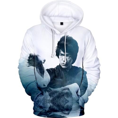 Personality 3D Be Water My Friends Hoodie Harajuku Sweatshirts Long Sleeve Men/Women Hoodies Chinese Kung Fu Bruce Lee Clothes