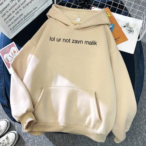 LOL UR NOT ZAYN MALIK Print Male Hoody Harajuku S-XXL Sweatshirt Fashion High Quality Hooded Autumn Casual Warm Streetwear Women