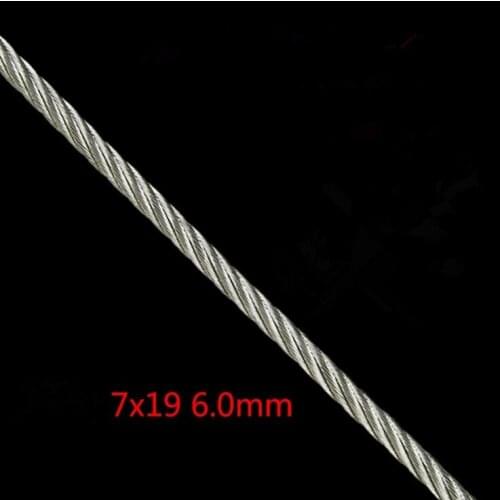 6MM Stainless Steel Wire Rope 304 7*19 Rope 10M