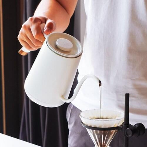 Smart mini fish electric pour over kettle 600ml 220V gooseneck variable kettle temperature control hand brew coffee pot