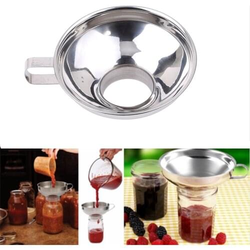 Stainless Steel High Quality Kitchen Accessories Tools Kitchen Gadget Unnel Wide Mouth Canning Funnel Hopper Filter