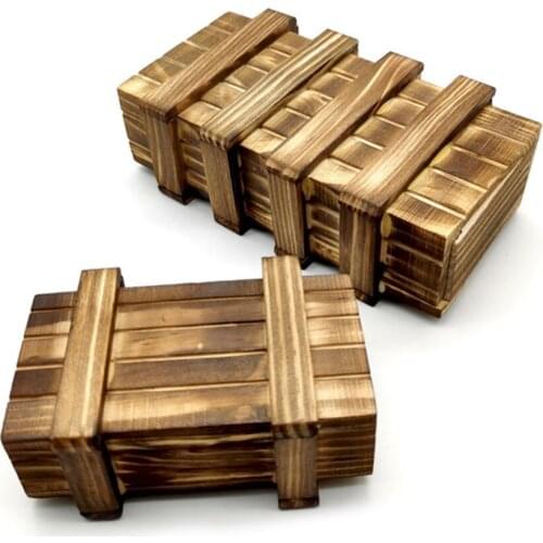 Funny Magic Compartment Wooden Puzzle Box With Secret Drawer Brain Teaser Logic Kids Secret Trick Puzzles Toy Educational Toys