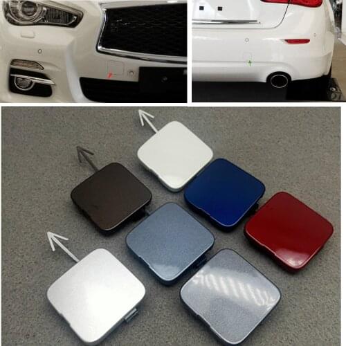 Rear Bumper Tow Hook Eye Cover Cap For 2014 2015 2016 Infiniti Q50 Front Car Exterior Trailer Case Replacement