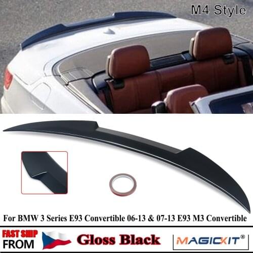 MagicKit FOR BMW 3 SERIES E93 M3 2006-2013 M4 STYLE GLOSS BLACK REAR BOOT TRUNK SPOILER