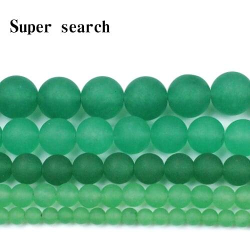 Factory price Natural Matte Stone Green Aventurine Round Loose Beads Strand4 6 8 10 12 MM Pick Size For Jewelry Making
