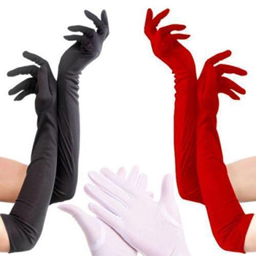 1 Pair Fashion Women Stretch Long Gloves Opera Evening Party Glove Women Flapper Gloves Matching Costume