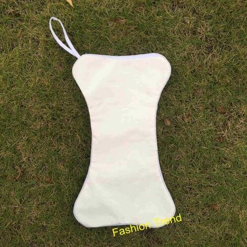 100pcs/lot Top Selling 2020 Christmas Decoration Ornaments Dog Bone Shape Plaid And Pure Color Multi Choices