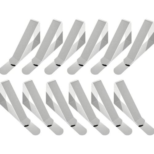 12Pcs Stainless Steel Table Cloth Clips Tablecloth Clamps Party Picnic Wedding Prom Multi-function Tablecloth Stable Clip
