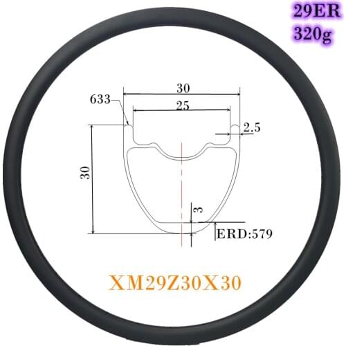 320g 29er Ultralight Carbon Rims Carbon MTB Rim 30mm Width 30mm Depth Fast Shipping Carbon Rim XC Rims in Stock UD finish T800
