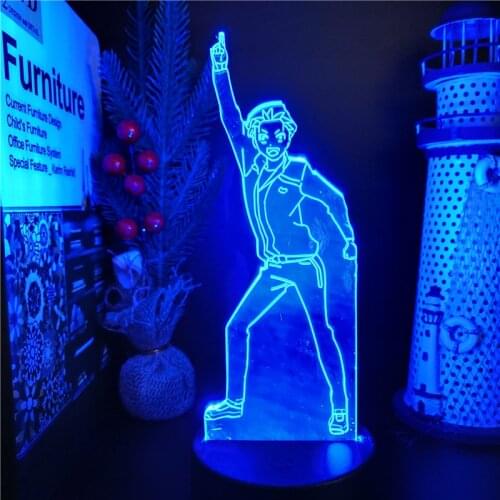 Re Zero Starting Life In Another World Subaru Natsuki 3D Illusion Lamp Anime Led Night Light Kids Child Bedroom Decor Table Lamp