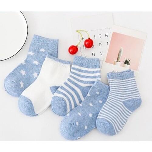 5pair Childrens Breathable Socks Childrens Summer Kids Middle-tube Soft Socks Floor Socks Babys Socks frilly socks