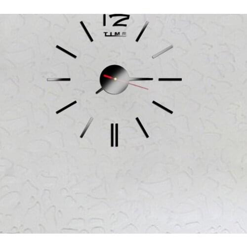 3D DIY Acrylic Clock Mirror Stickers Home Decoration Self-adhensive Quartz Non-ticking Wall Clock Living Room Kitchen Home Decor