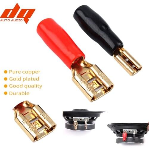 Car Audio Installation Terminal Wire Conversion High Quality Pure Copper Terminals Plated 24k Gold Speaker Terminal Speaker Plug