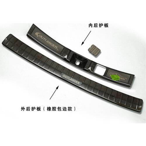Car-styling For Mitsubishi Outlander 2016-2019 High quality stainless steel Rear Bumper Protector Sill Trunk Rear guard